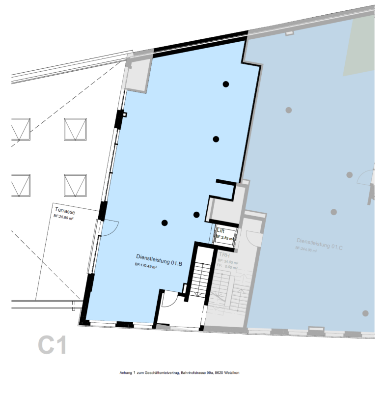 ufficio di 170m²