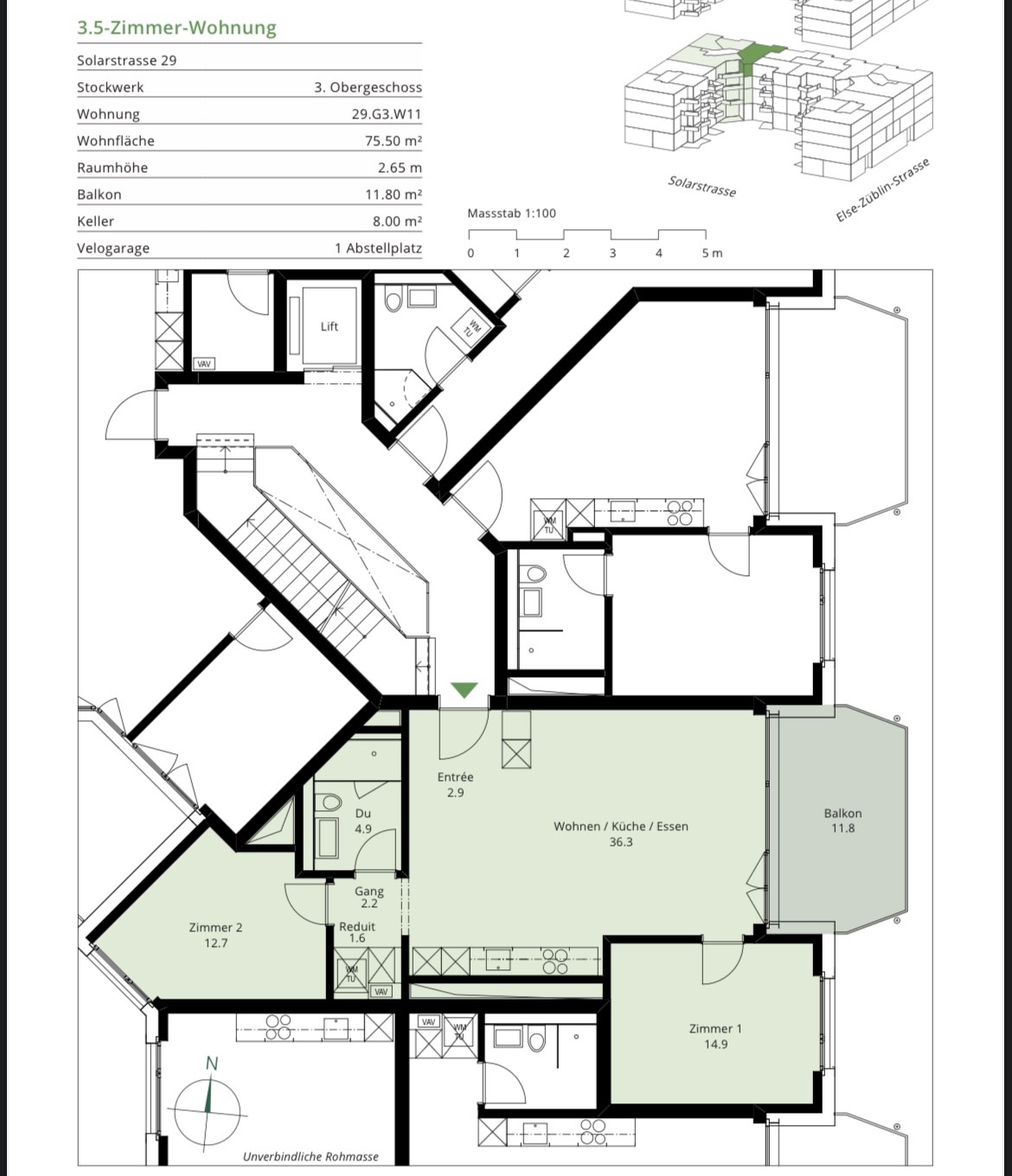 Appartement de 3 ½ pièces, photo 1 sur 10