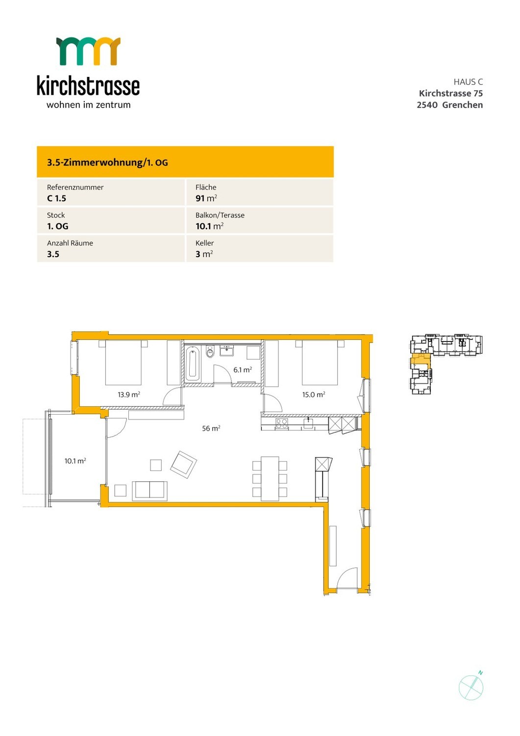 Appartement de 3 ½ pièces, photo 9 sur 10