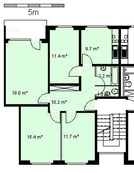 Appartement de 4 pièces, photo 5 sur 5