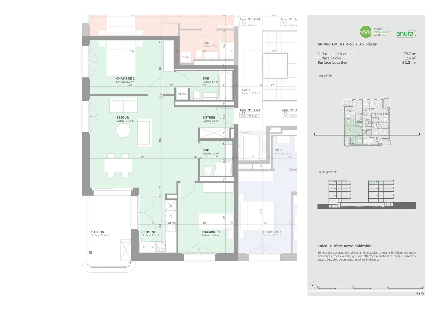 3 ½ rooms apartment