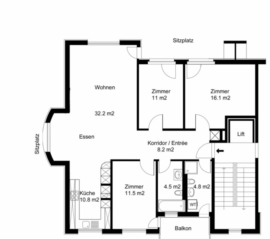 4 ½ pièces appartement