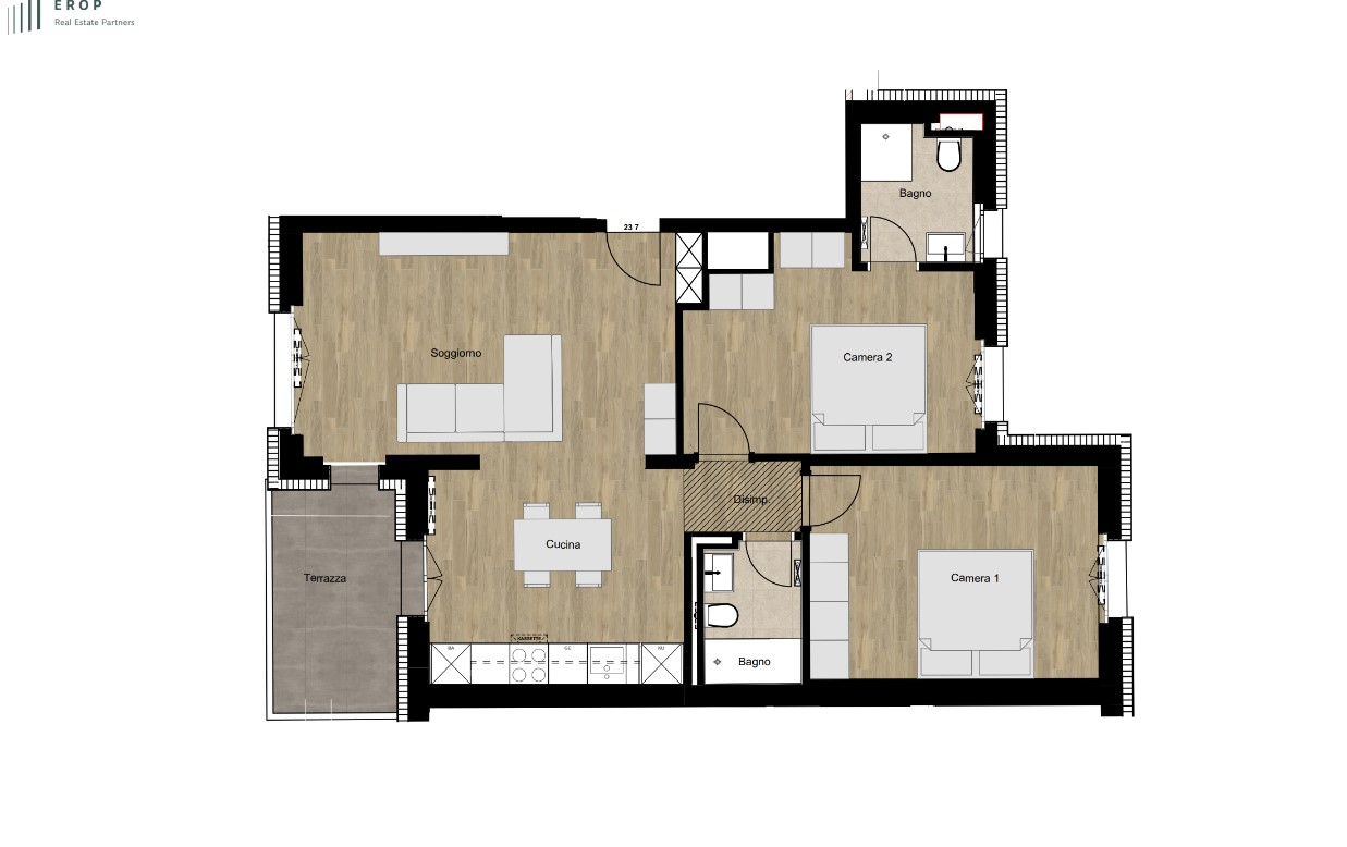 Appartement de 3 ½ pièces, photo 1 sur 6
