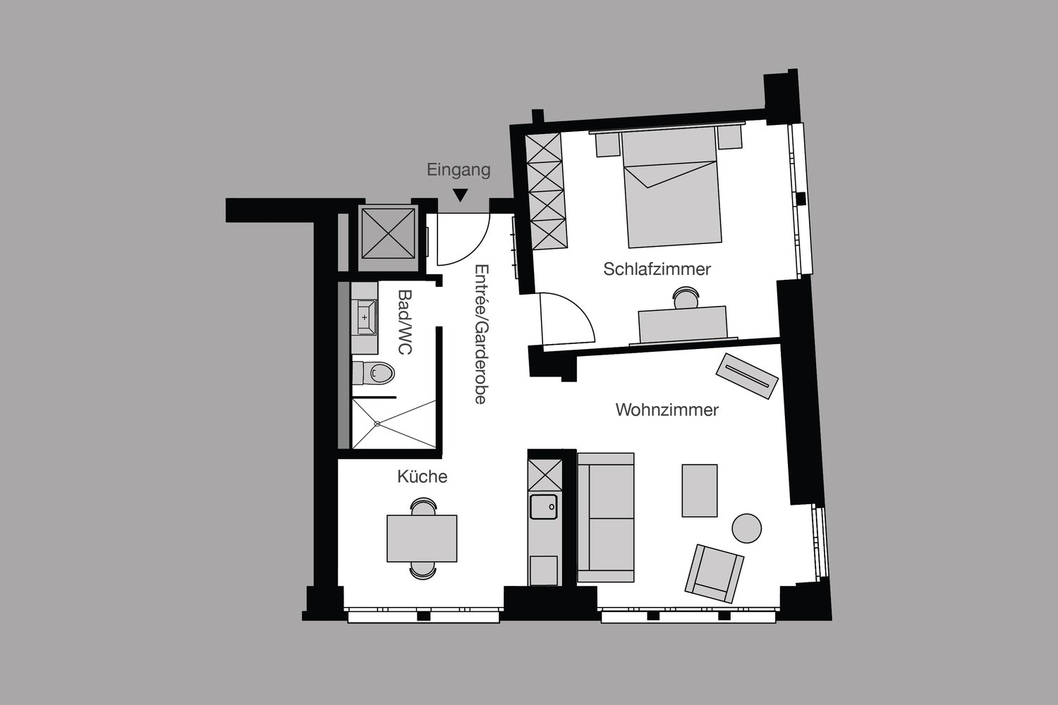2 pièces appartement, photo 8 sur 8