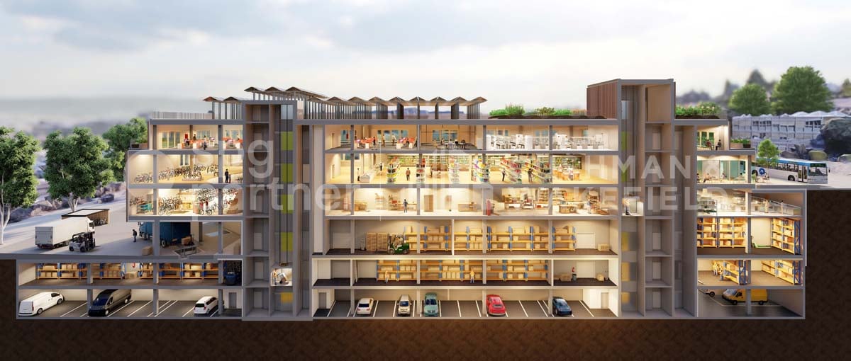 2300m² storage room