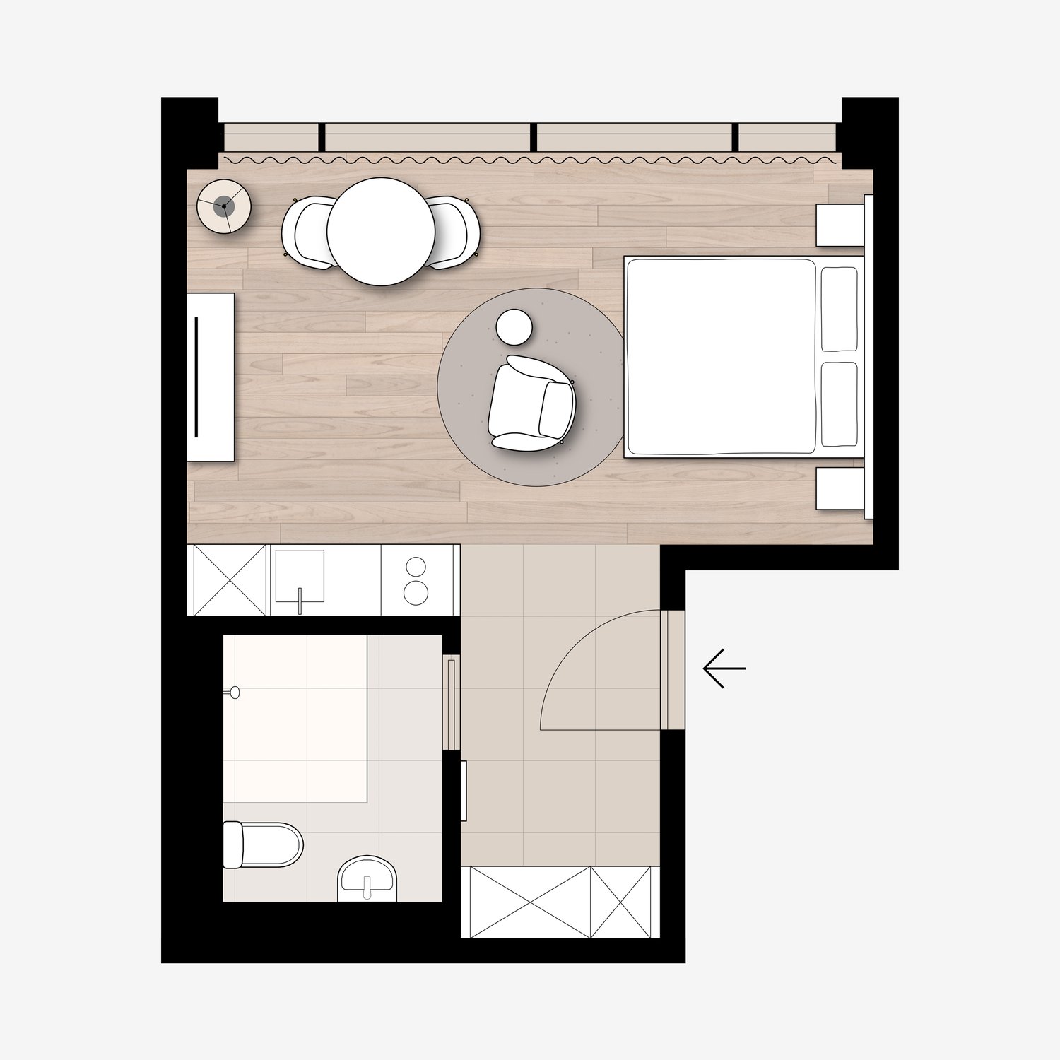 Appartement meublé 1 pièce