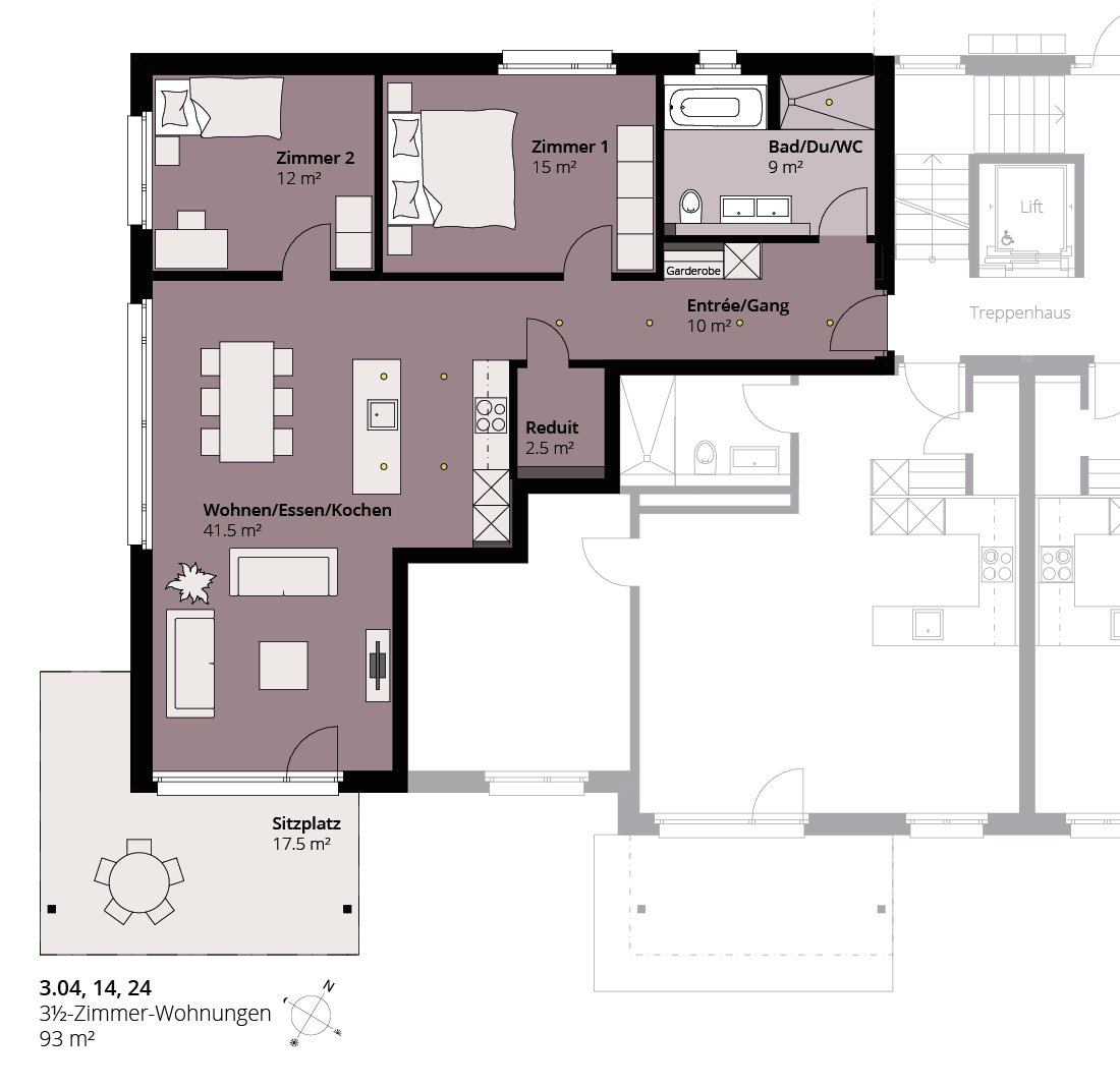 Appartement de 2 ½ pièces, photo 1 sur 10