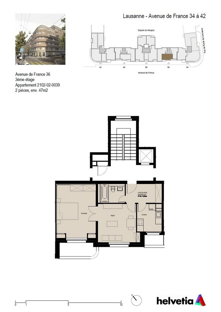 3 rooms apartment, photo 4 sur 6