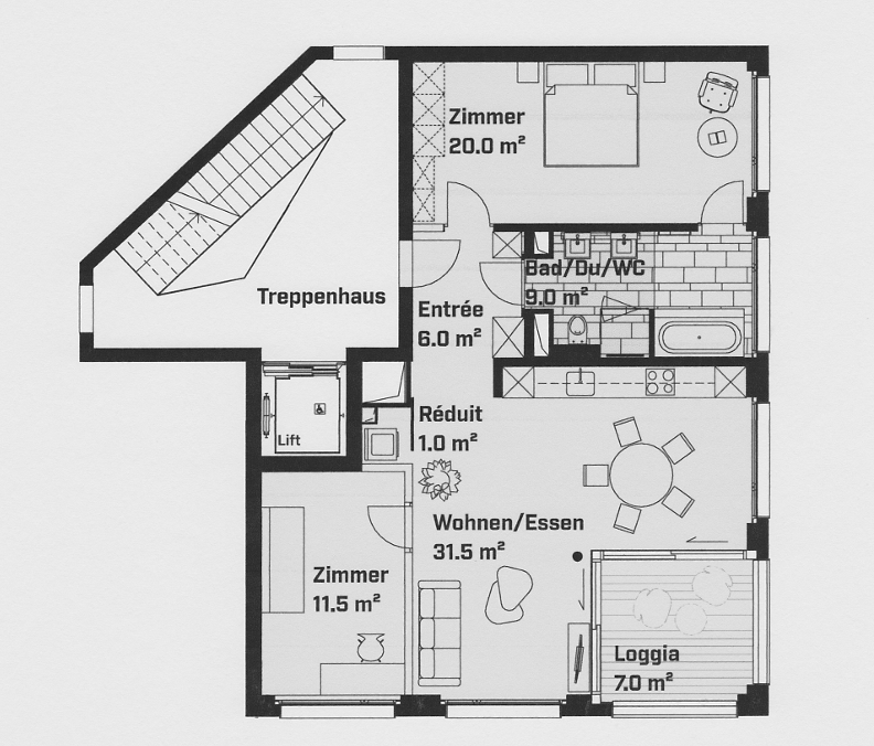Appartamento di 3 ½ locali