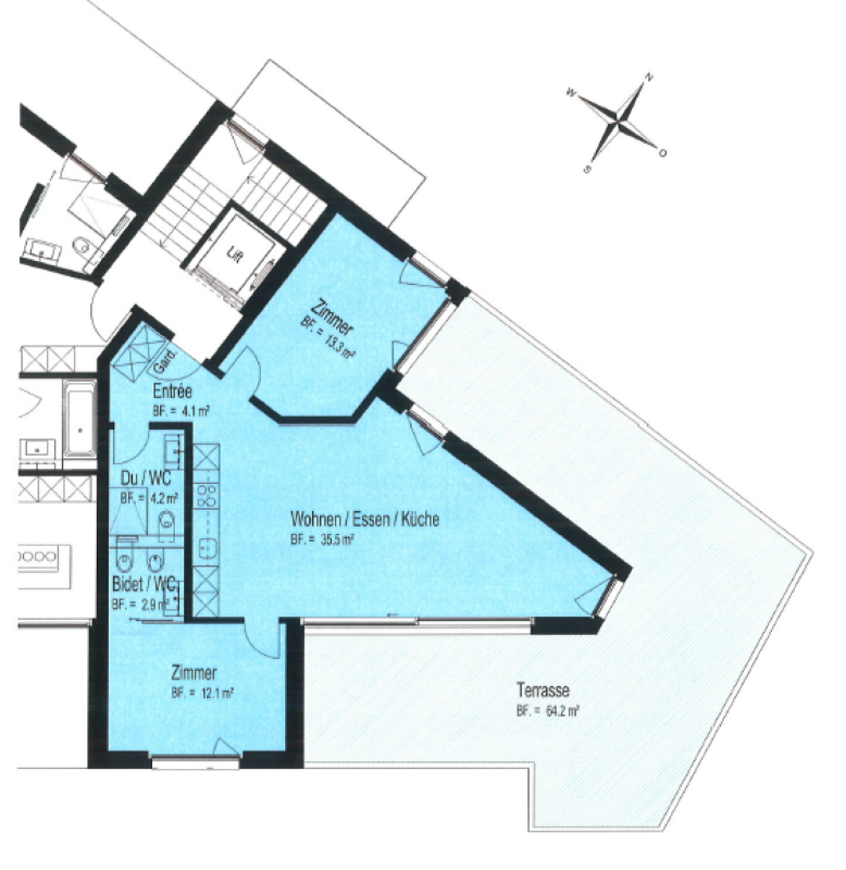 3 ½ pièces appartement