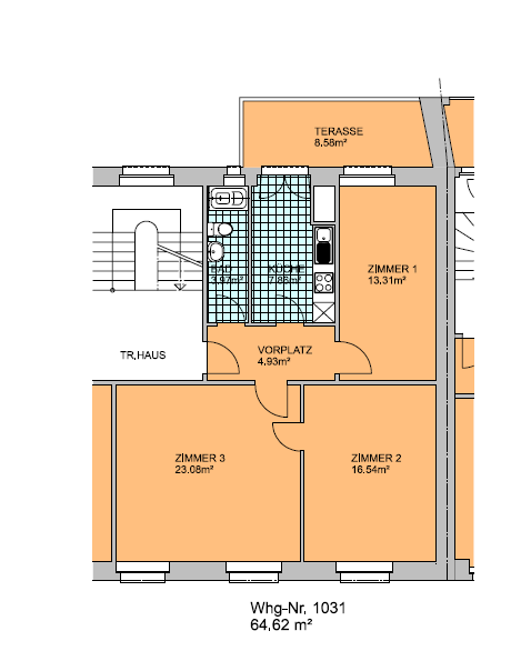 Appartement de 3 pièces