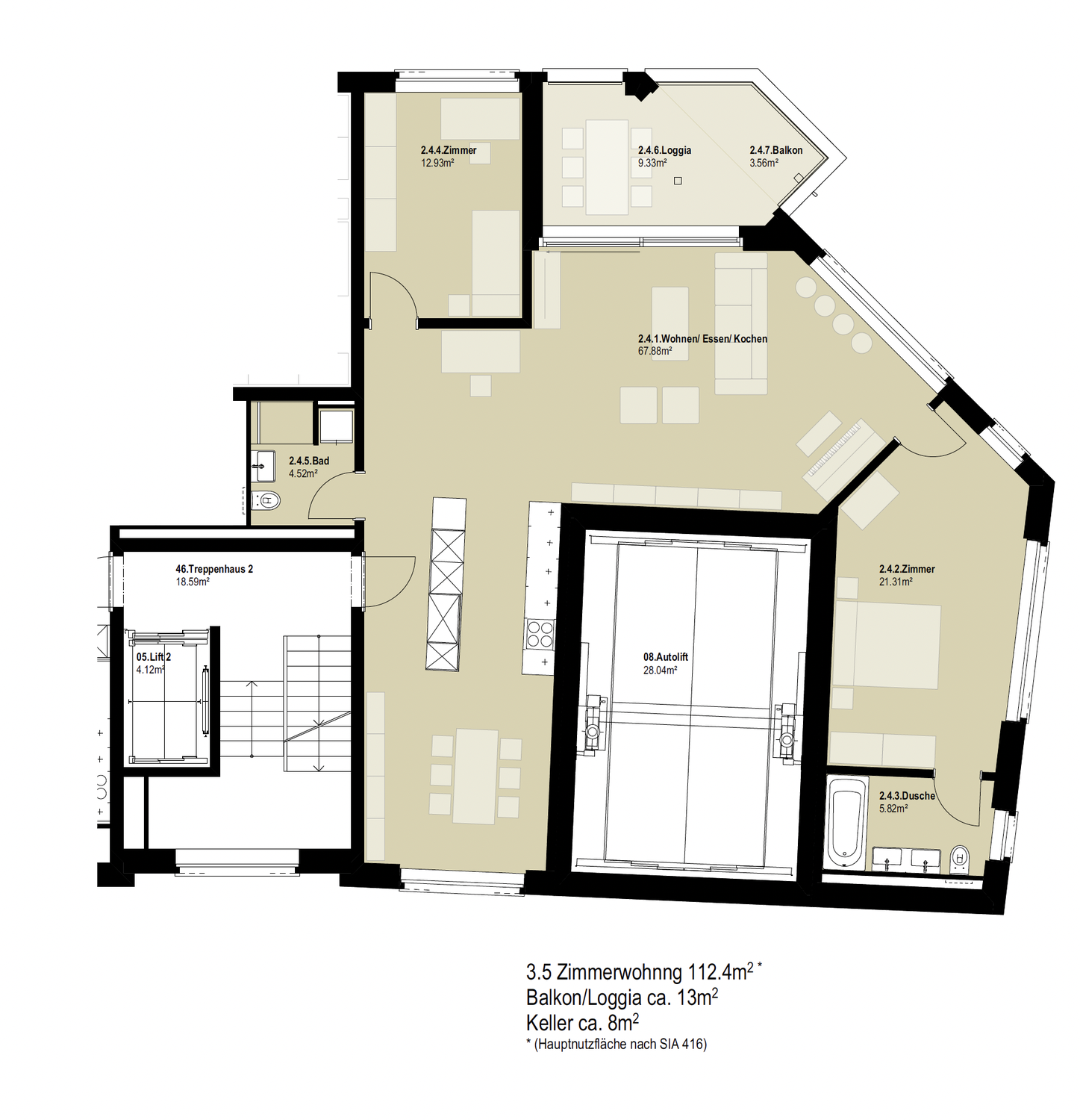 Appartement de 3 ½ pièces