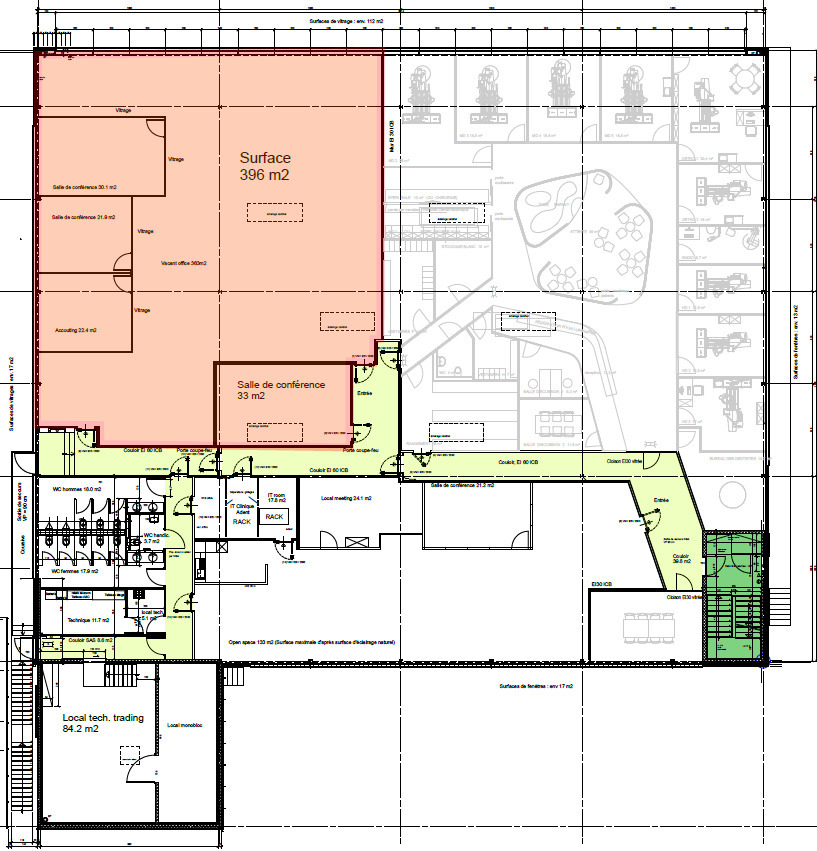 396m² office