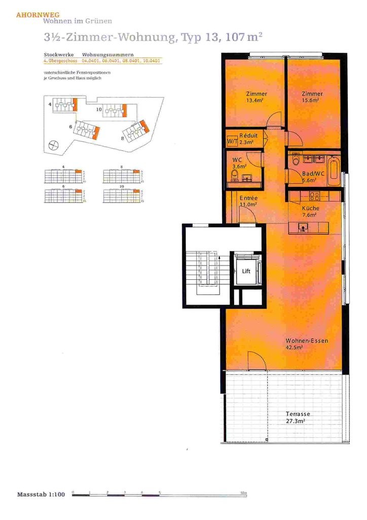 Appartement mansardé de 3 ½ pièces