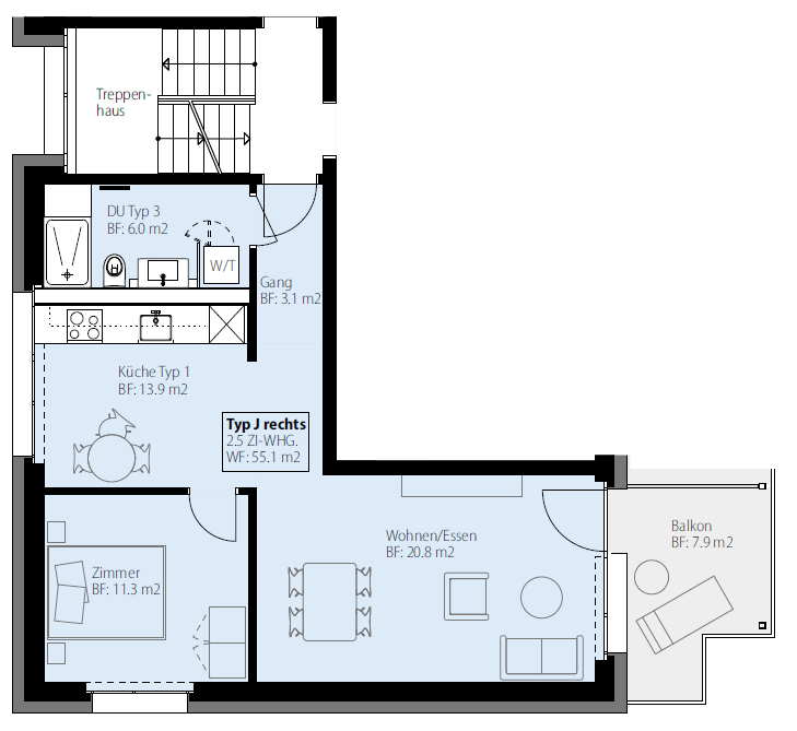 Appartement de 1 ½ pièces, photo 8 sur 8