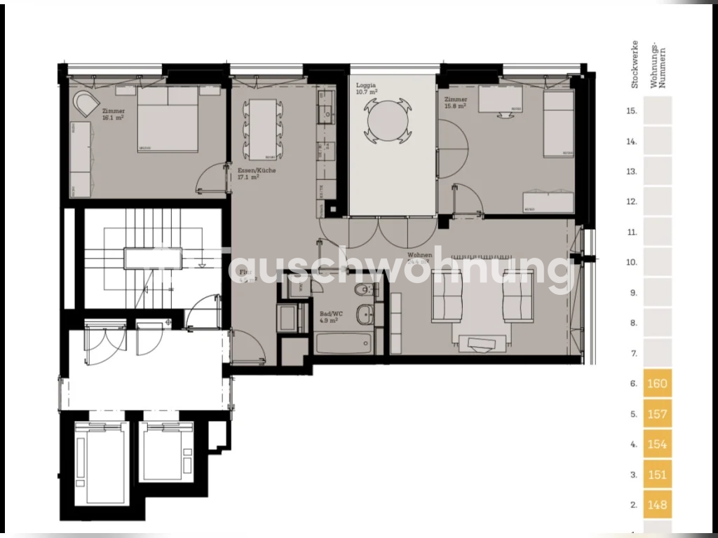 Appartement de 3 ½ pièces, photo 1 sur 6