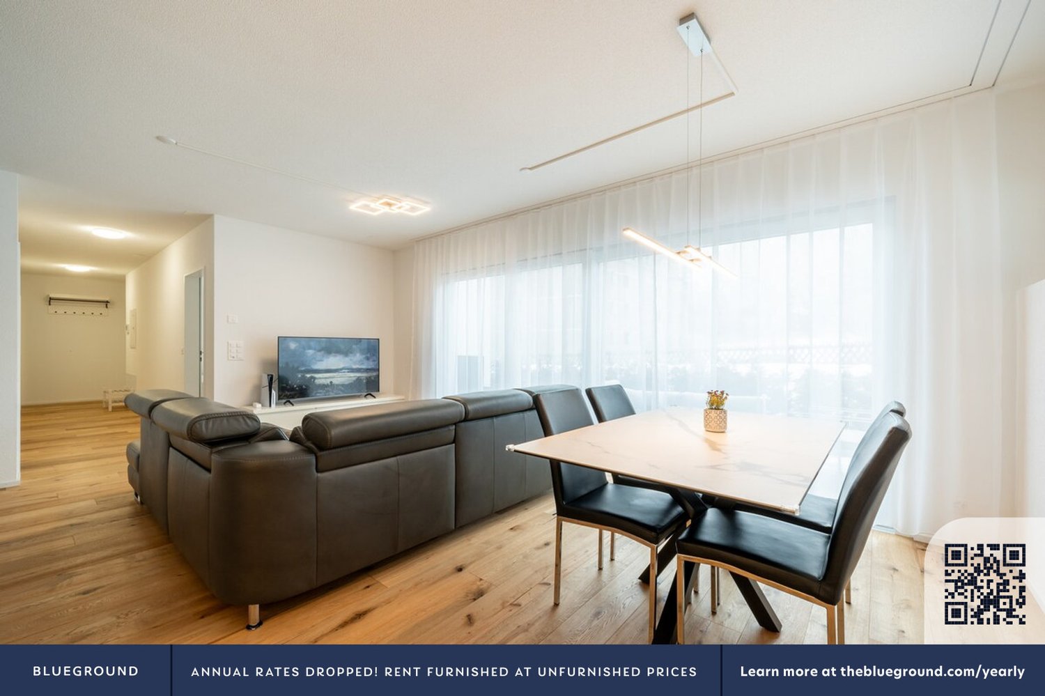 4 rooms furnished flat