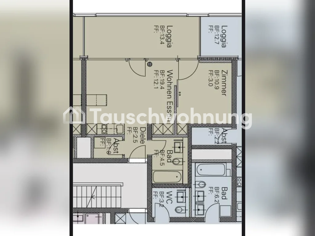 appartement de 2 pièces