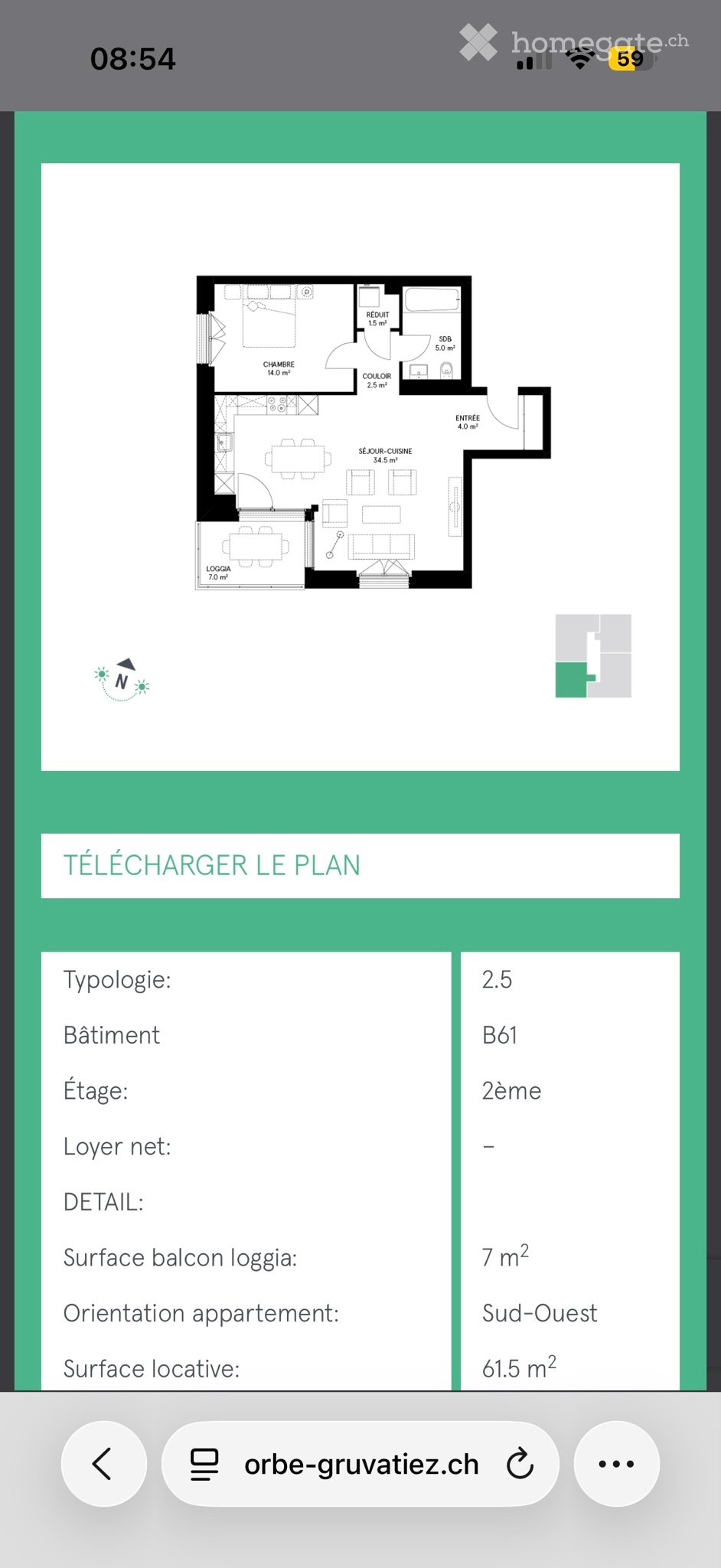 2 rooms apartment