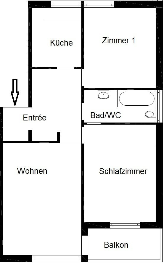 Appartement de 3 ½ pièces