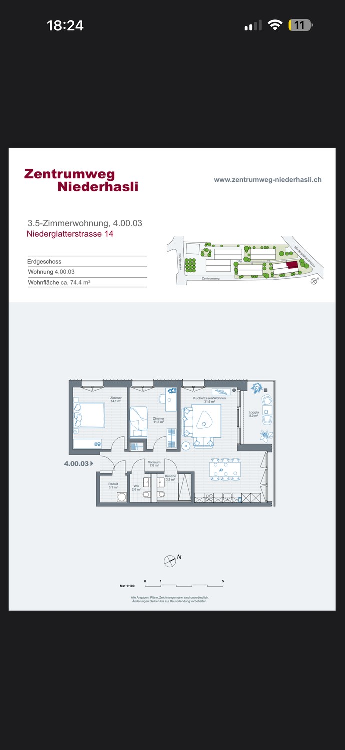 3 ½ rooms apartment