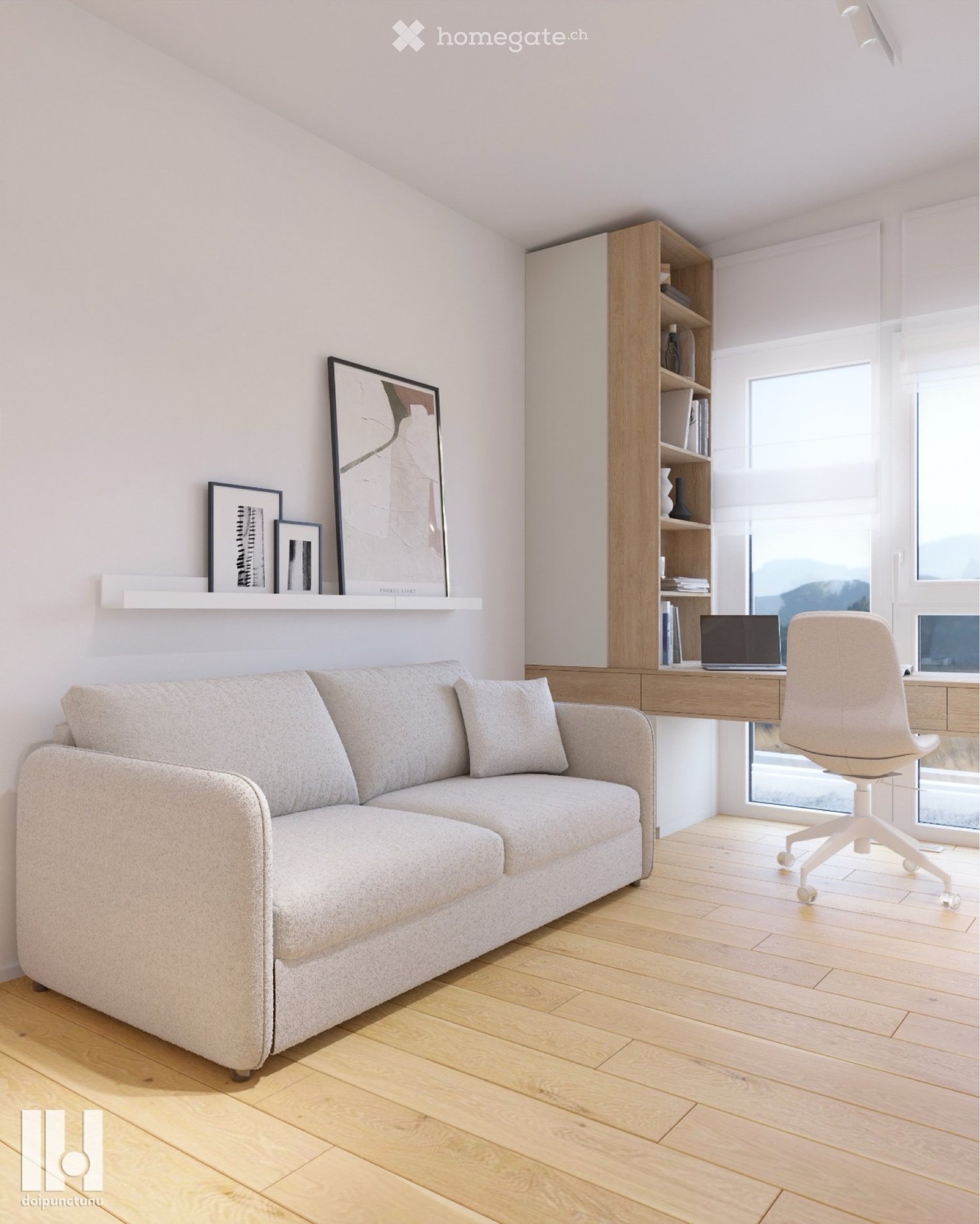Appartement de 2 pièces

Magnifique appartement neuf avec grande terrasse et vue magnifique. Entièrement meublé. Dernier étage d'un bâtiment de 2 étages. 2 grandes places de parc intérieures avec équipement électrique. Toutes charges comprises., photo 4 sur 5