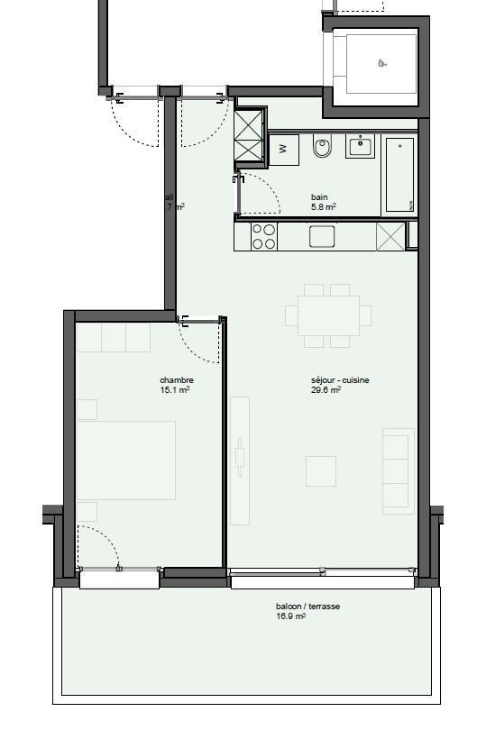 3 ½ rooms apartment, photo 6 sur 7