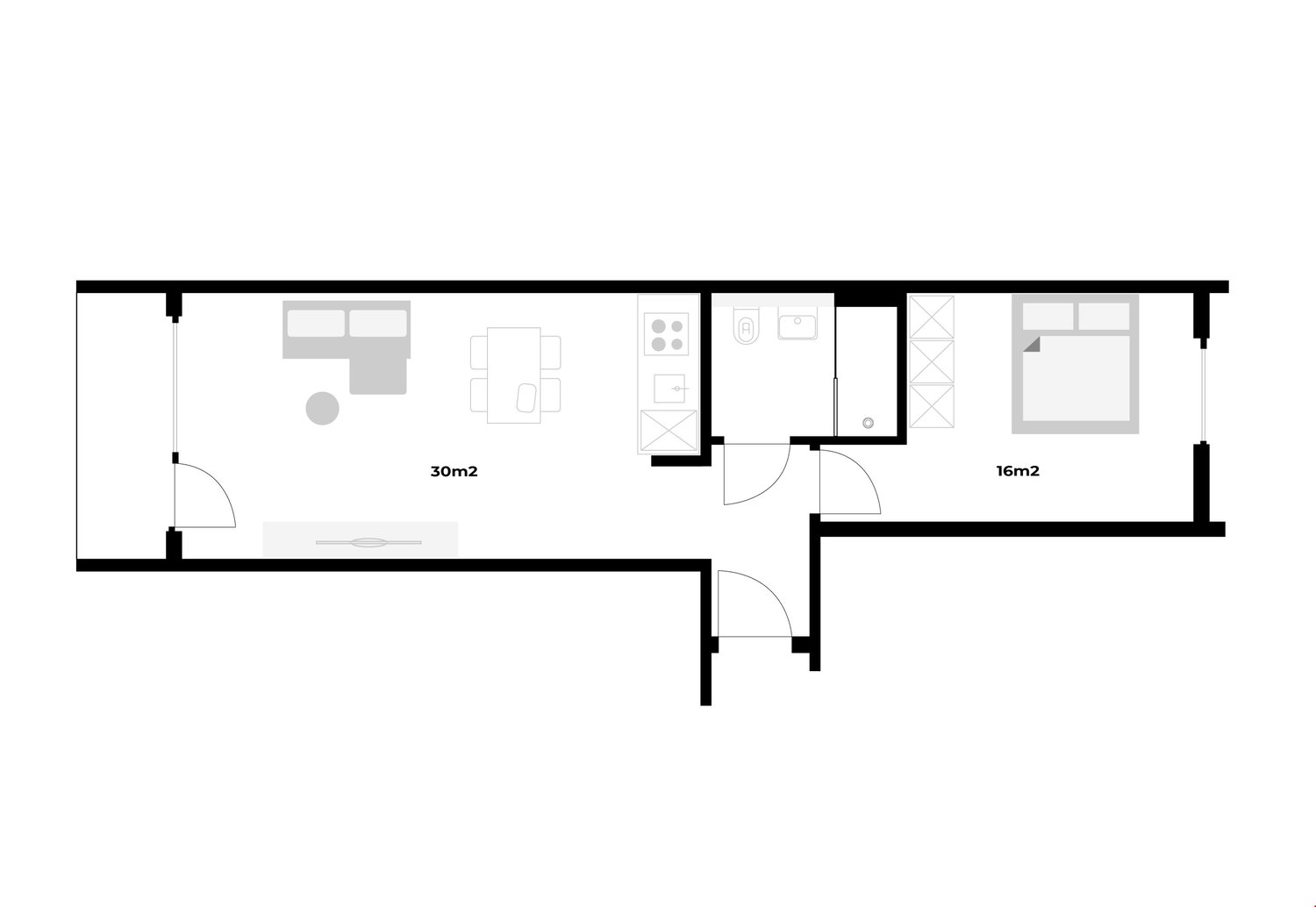 2 ½ pièces appartement meublé, photo 7 sur 7