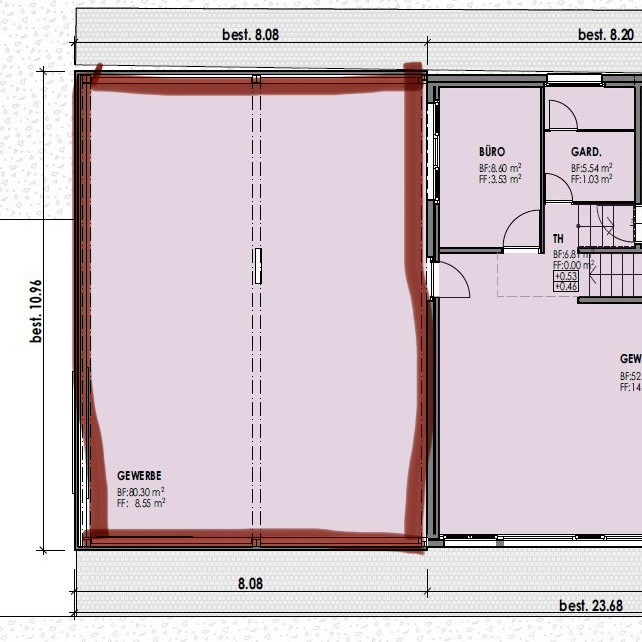 80m² commercial

Description : Espace de stockage ou atelier de loisirs avec :

*   Raccordement électrique triphasé (CEE16/T25) et 230V
*   Accès de plain-pied
*   Espace de stockage sous-sol/ cave de stockage/ archives à louer en supplément pour 120.- (9,2m2)
*   Bureau à louer en supplément
*   P