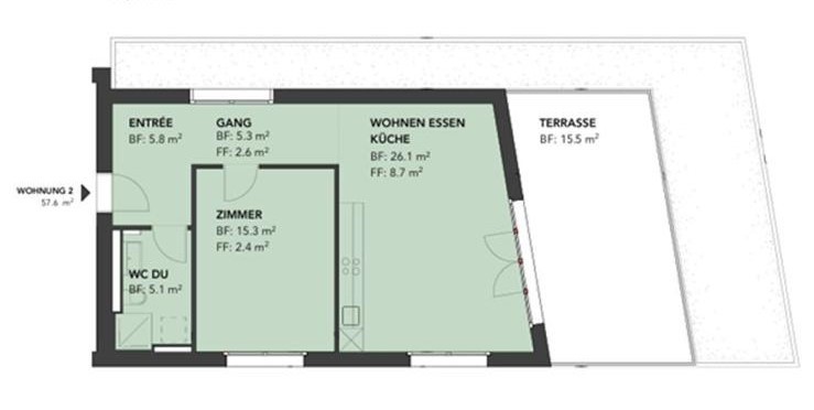 Appartement de 2 ½ pièces