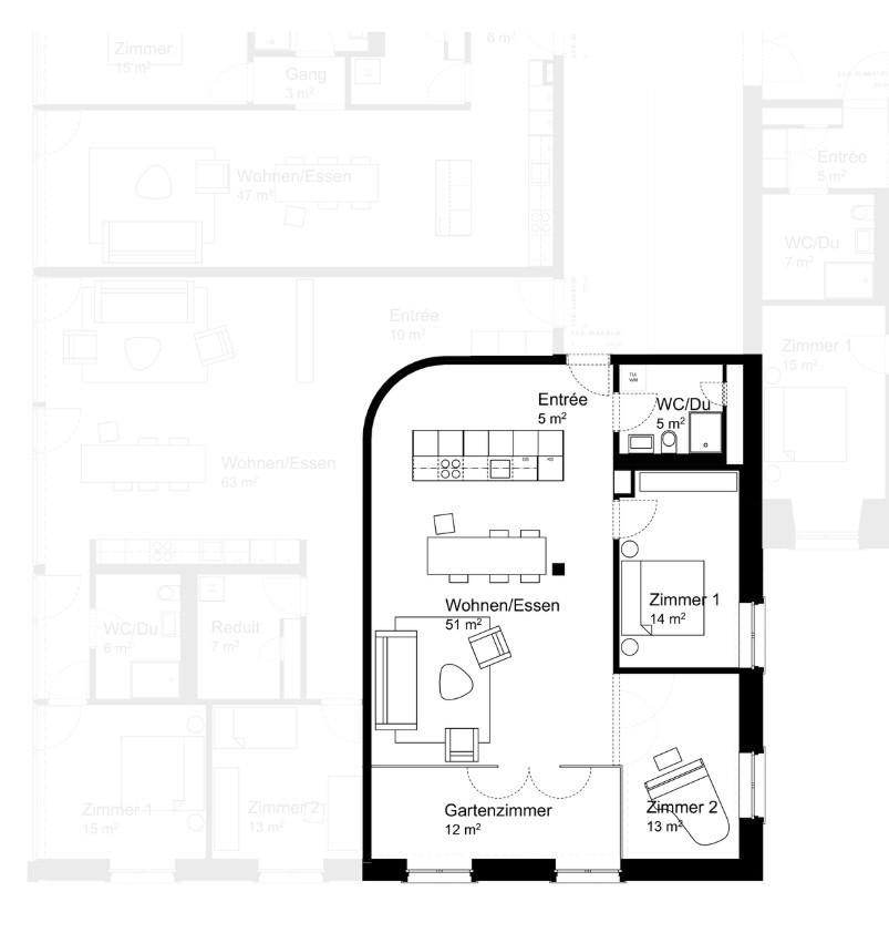 3 ½ pièces appartement, photo 3 sur 3