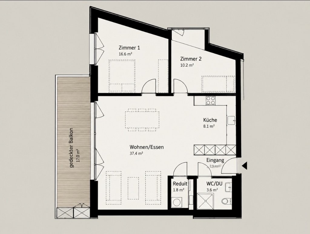 Appartement de 3 ½ pièces