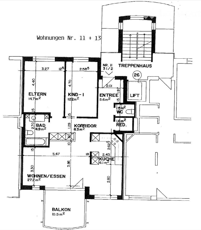Appartement de 3 ½ pièces