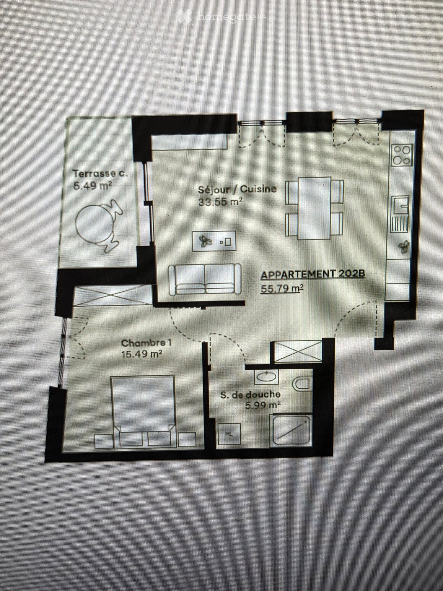 2 rooms apartment