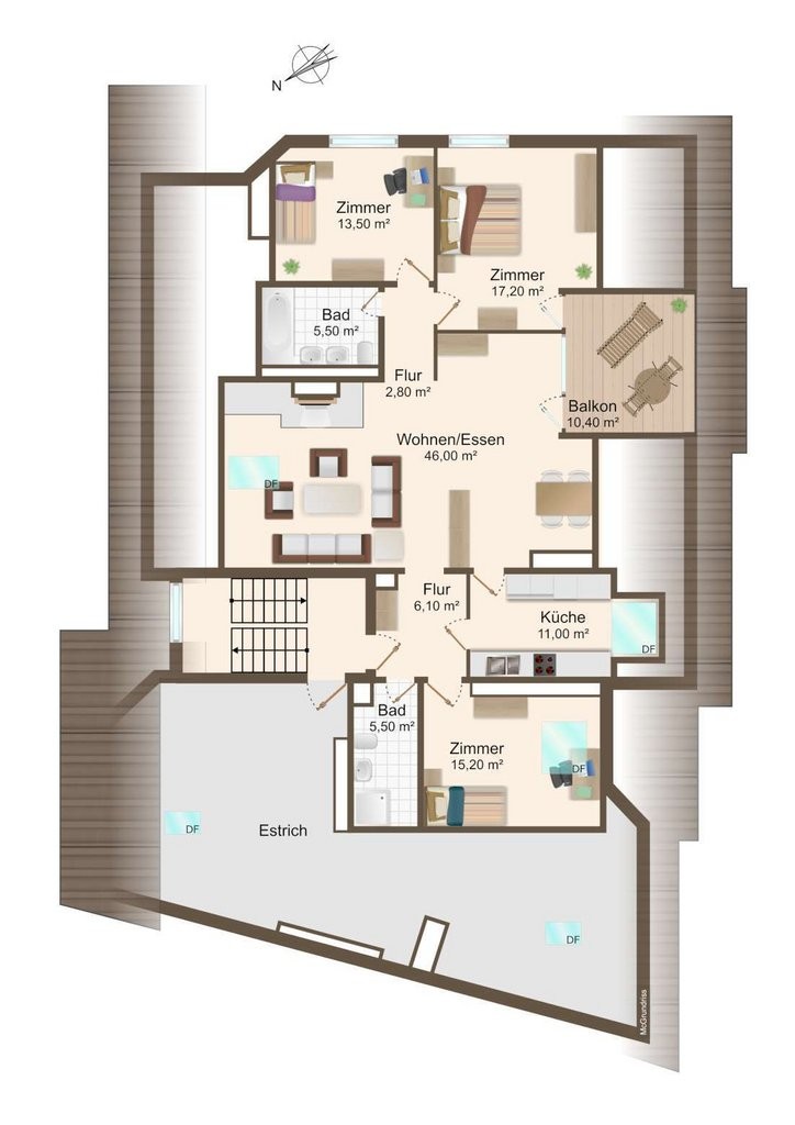 4 ½ rooms roof flat, photo 9 sur 9