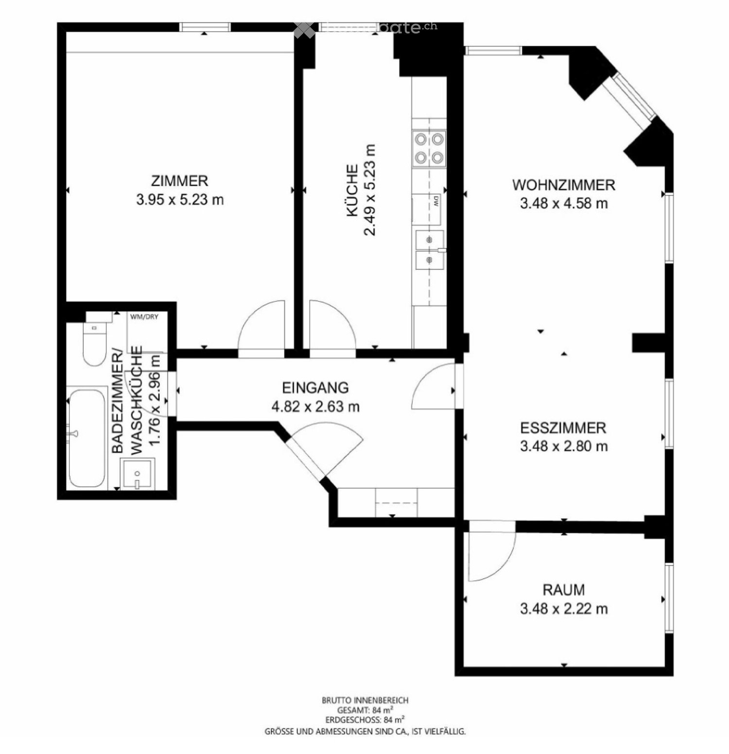 Appartement de 3 pièces