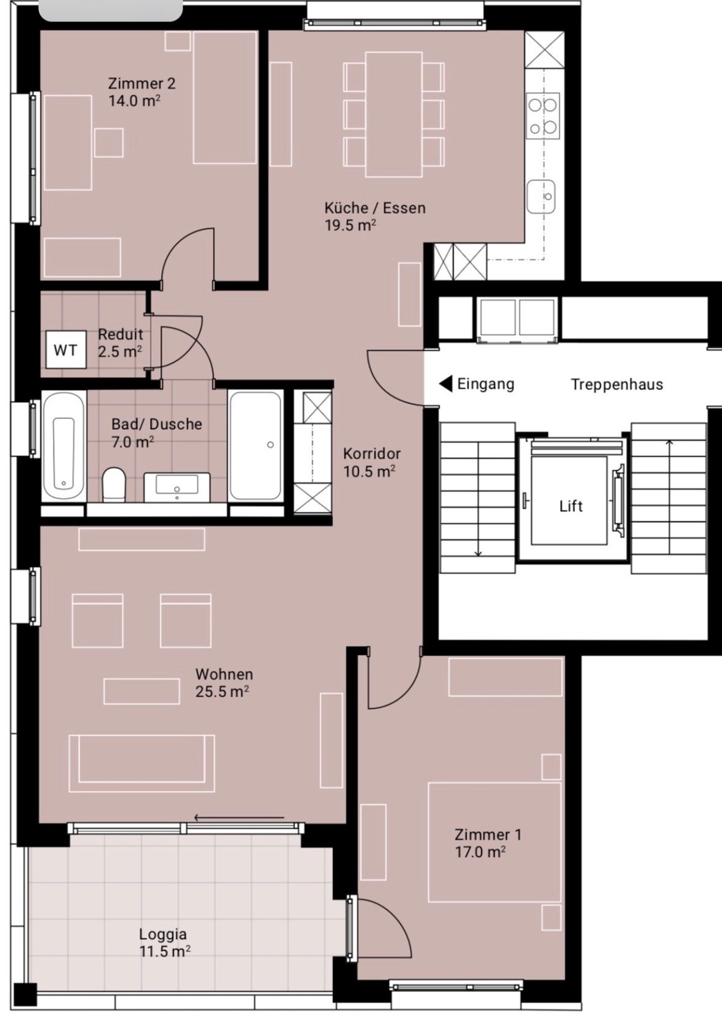 Appartement de 3 ½ pièces