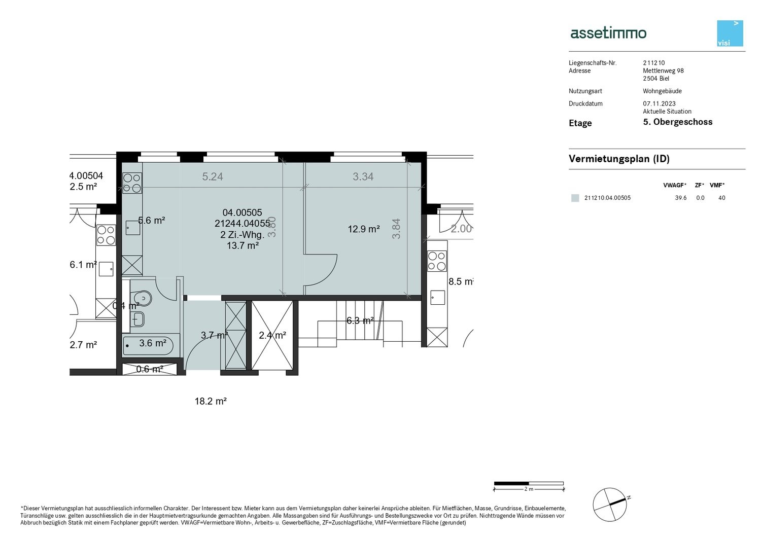 Appartement de 2 pièces