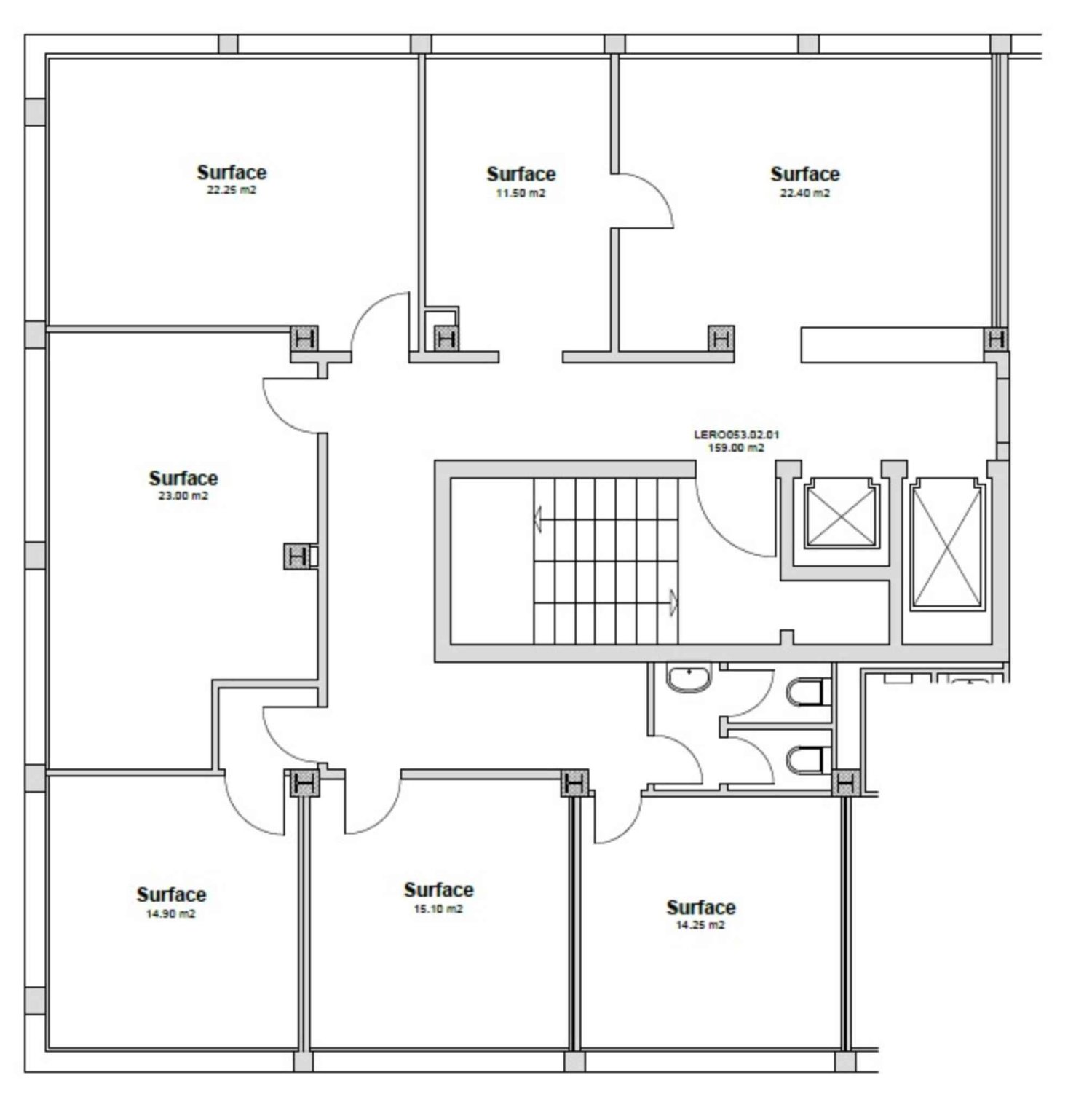 159m² office