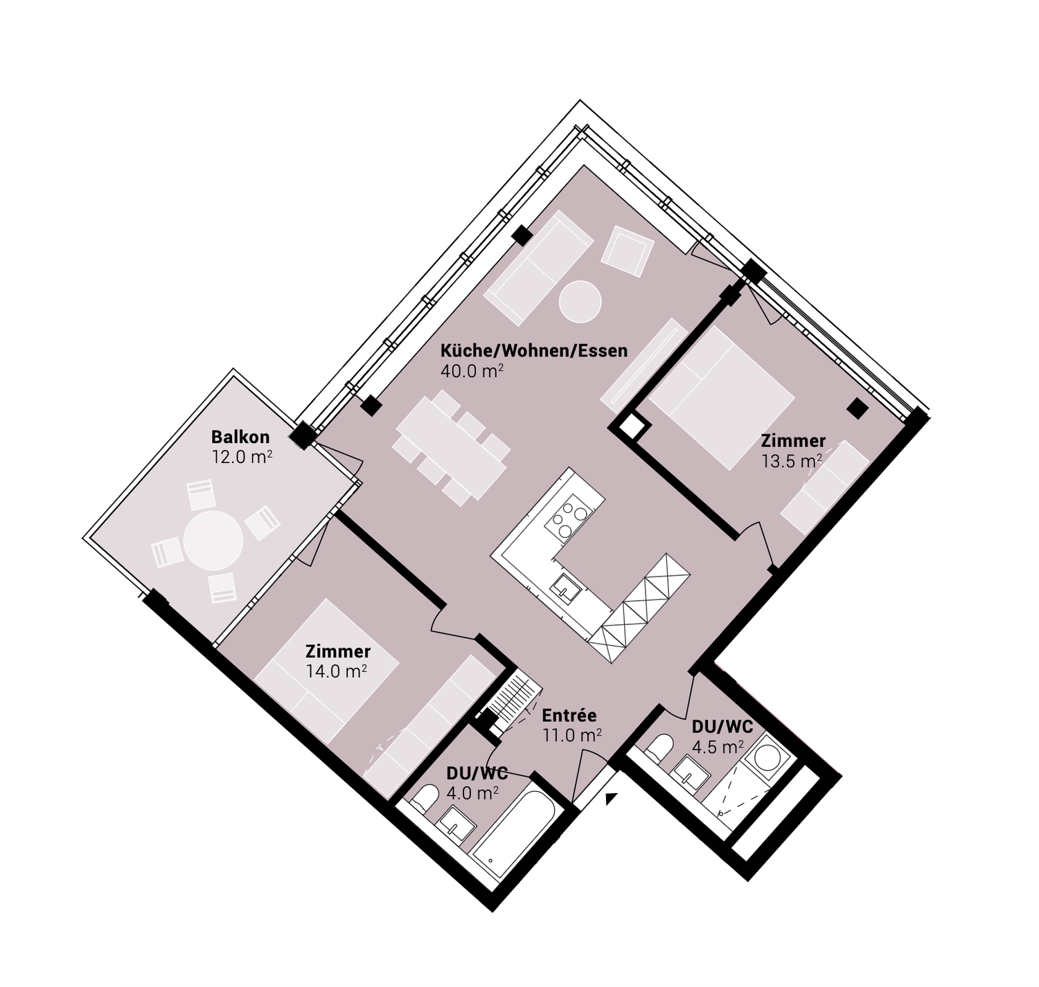 Appartement de 3 ½ pièces