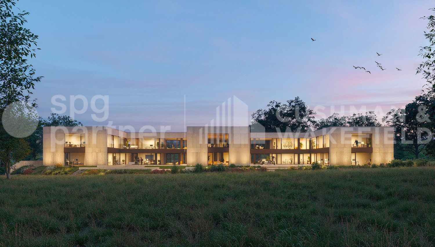 600m² office