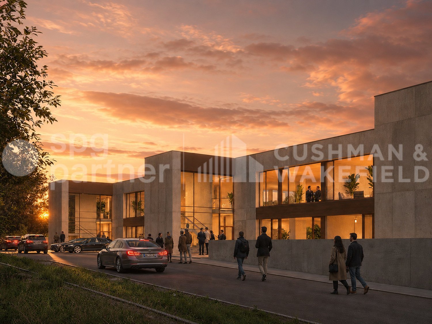 600m² office