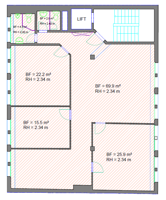 Bureau de 116-116m²