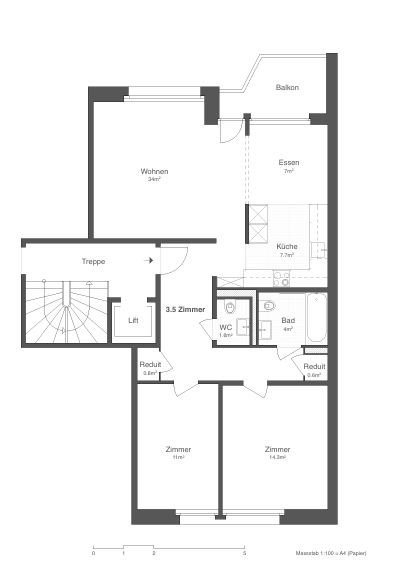 Appartement de 3 ½ pièces