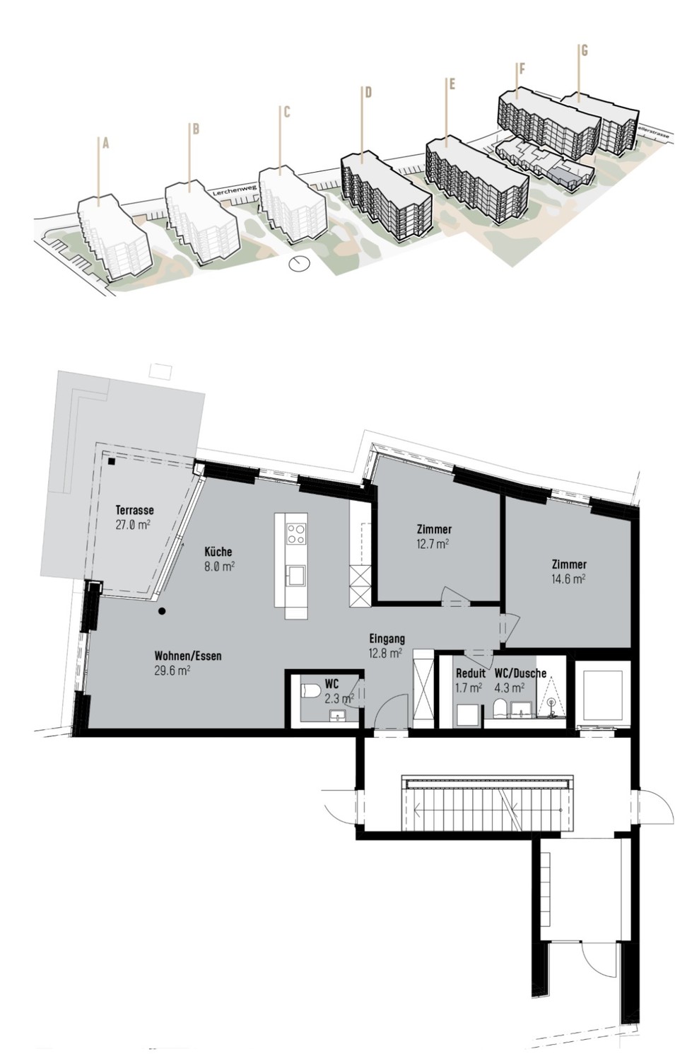 Appartement de 3 ½ pièces, photo 5 sur 6