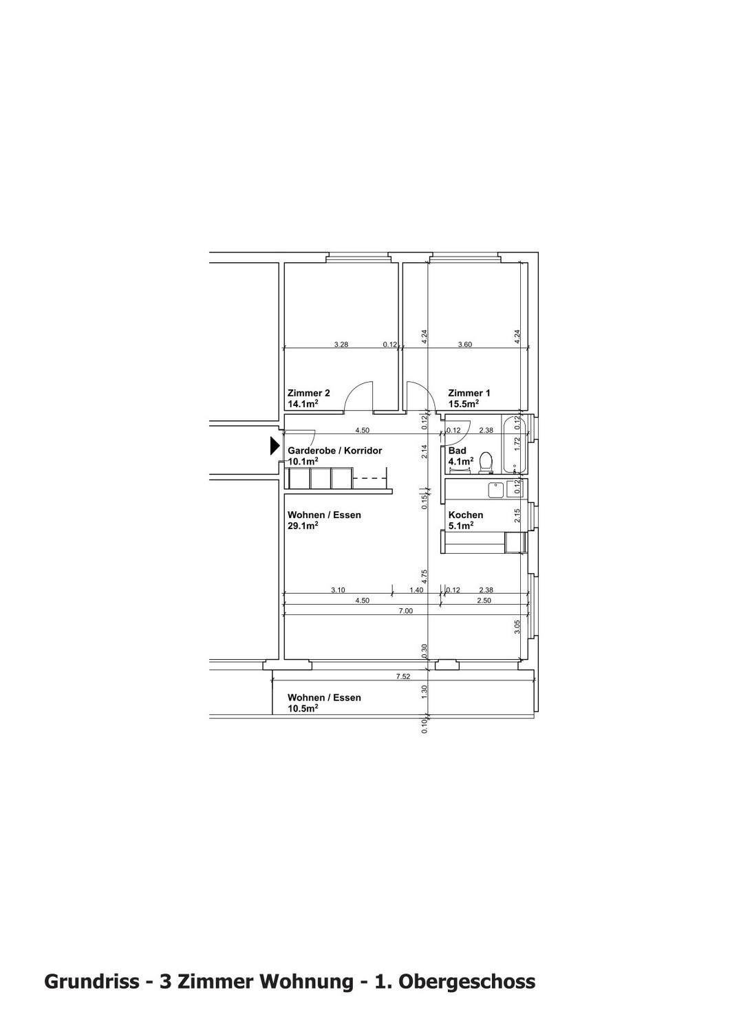 Appartement de 3 ½ pièces
