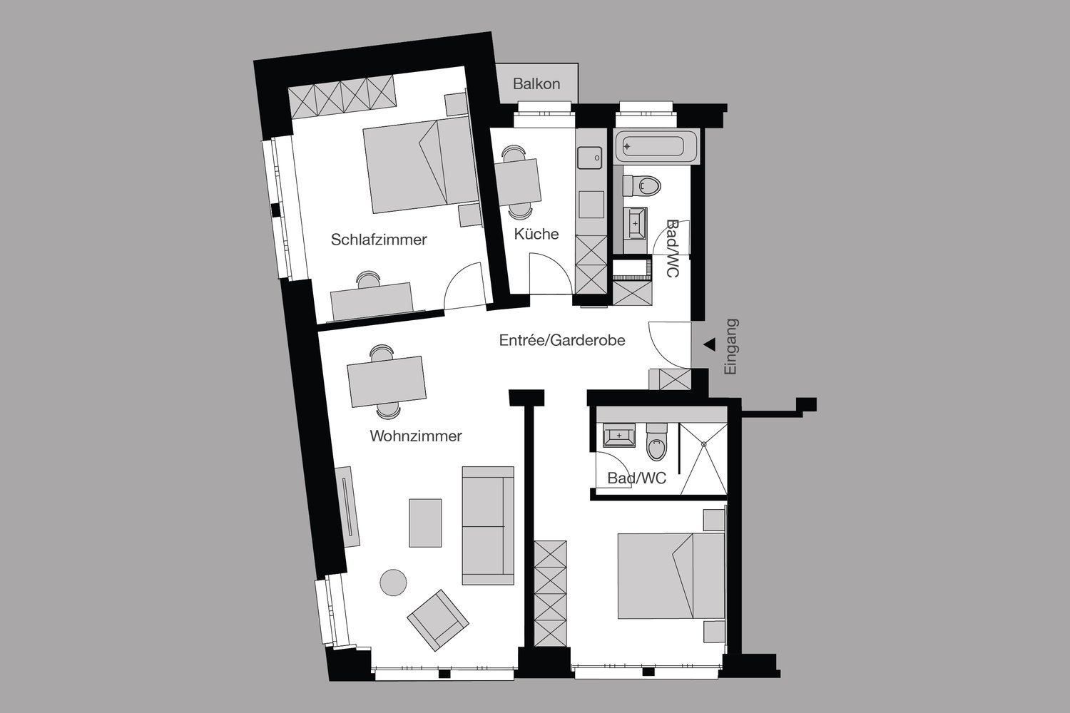 3 ½ pièces appartement meublé, photo 7 sur 7