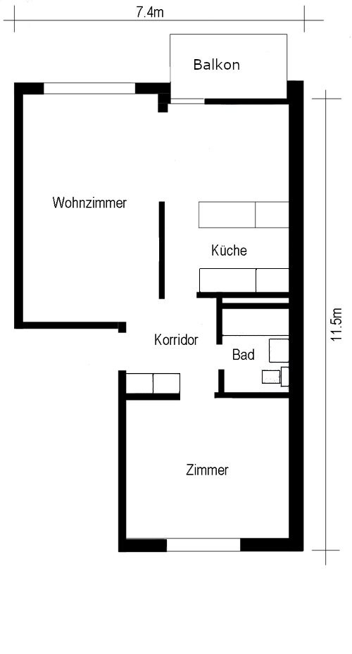 Appartement de 2 ½ pièces
