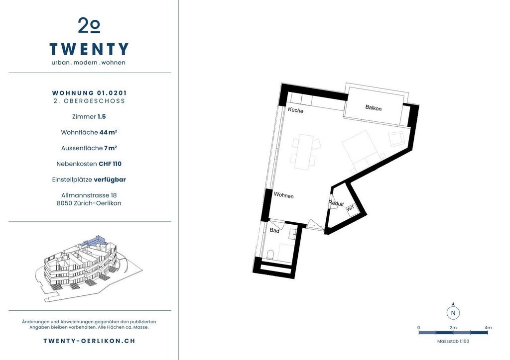 1 ½ rooms apartment