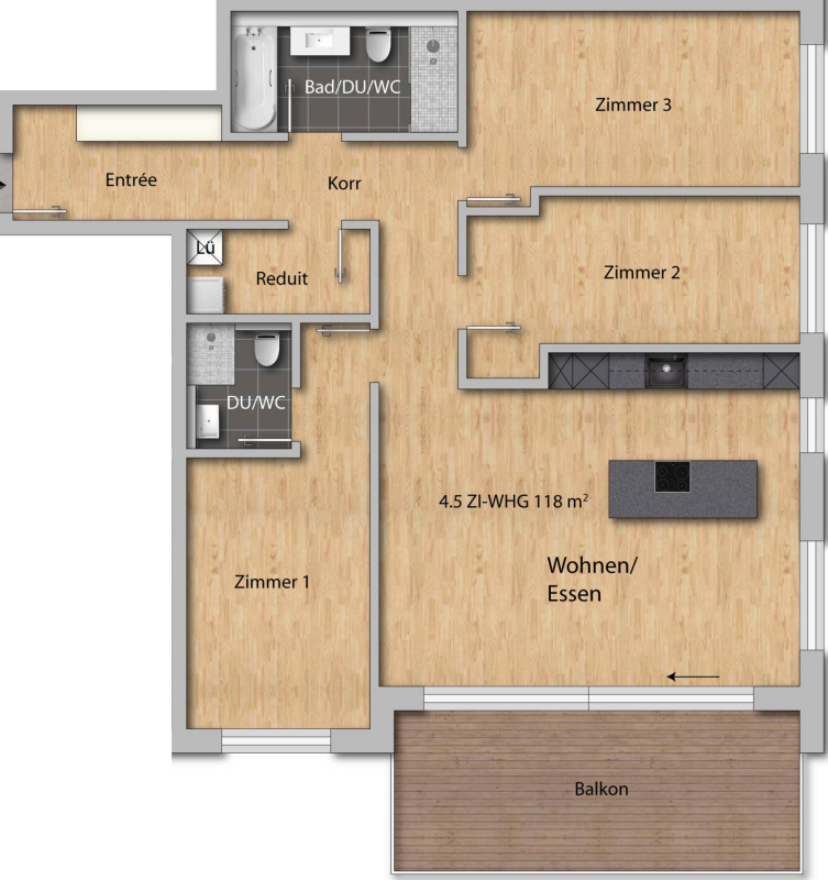 Appartement de 4 ½ pièces, photo 6 sur 9